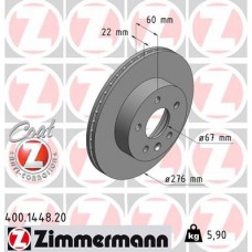 Гальмiвнi диски переднi ZIMMERMANN 400144820