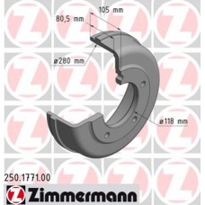 Гальмiвнi барабани заднi ZIMMERMANN 250177100