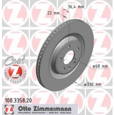 Гальмiвнi диски заднi ZIMMERMANN 100335820