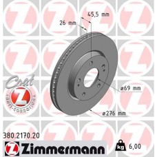 Гальмiвнi диски Coat Z переднi ZIMMERMANN 380217020
