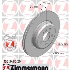 Гальмiвнi диски Coat Z заднiй ZIMMERMANN 150348020