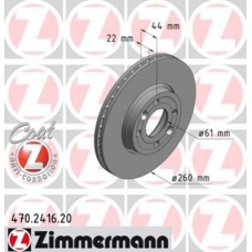 Гальмiвнi диски Coat Z переднi ZIMMERMANN 470241620
