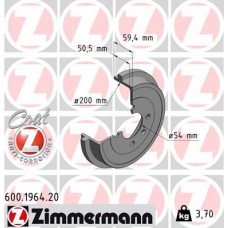 Гальмiвнi барабани Coat Z заднi ZIMMERMANN 600196420