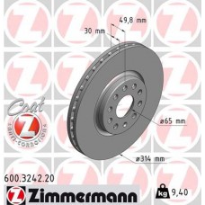 Гальмiвнi диски переднi ZIMMERMANN 600324220