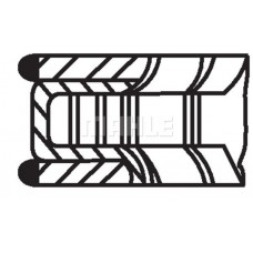 Кiльця поршневi VW/A 2.3 I 100   86- +0.50 MAHLE 03489N2