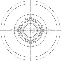 Гальмiвнi барабани з пiдшипником BORG&BECK BBR7254