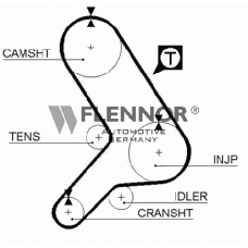 Ремiнь ГРМ 168#22 FLENNOR 4067