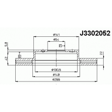 Гальмiвнi диски NIPPARTS J3302052