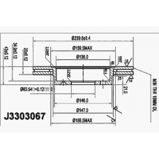 Гальмiвнi диски NIPPARTS J3303067