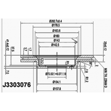 Гальмiвнi диски NIPPARTS J3303076