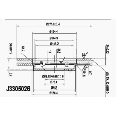 Гальмiвнi диски NIPPARTS J3305026