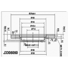 Гальмiвнi диски NIPPARTS J3305050