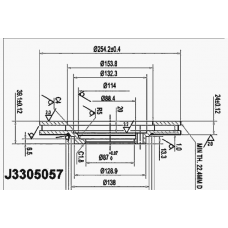 Гальмiвнi диски NIPPARTS J3305057