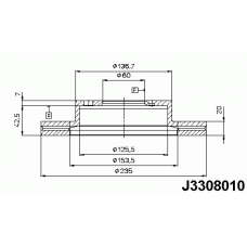 Гальмiвнi диски NIPPARTS J3308010