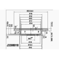 Гальмiвнi диски NIPPARTS J3308018