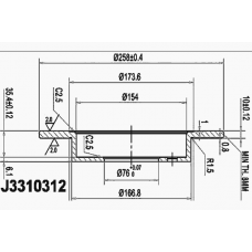 Гальмiвнi диски NIPPARTS J3310312