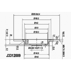 Гальмiвнi диски NIPPARTS J3312009