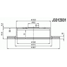 Гальмiвнi диски NIPPARTS J3312031