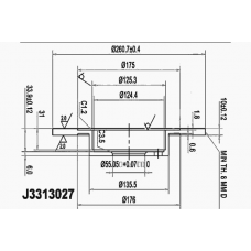 Гальмiвнi диски NIPPARTS J3313027