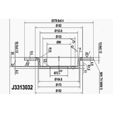 Гальмiвнi диски NIPPARTS J3313032