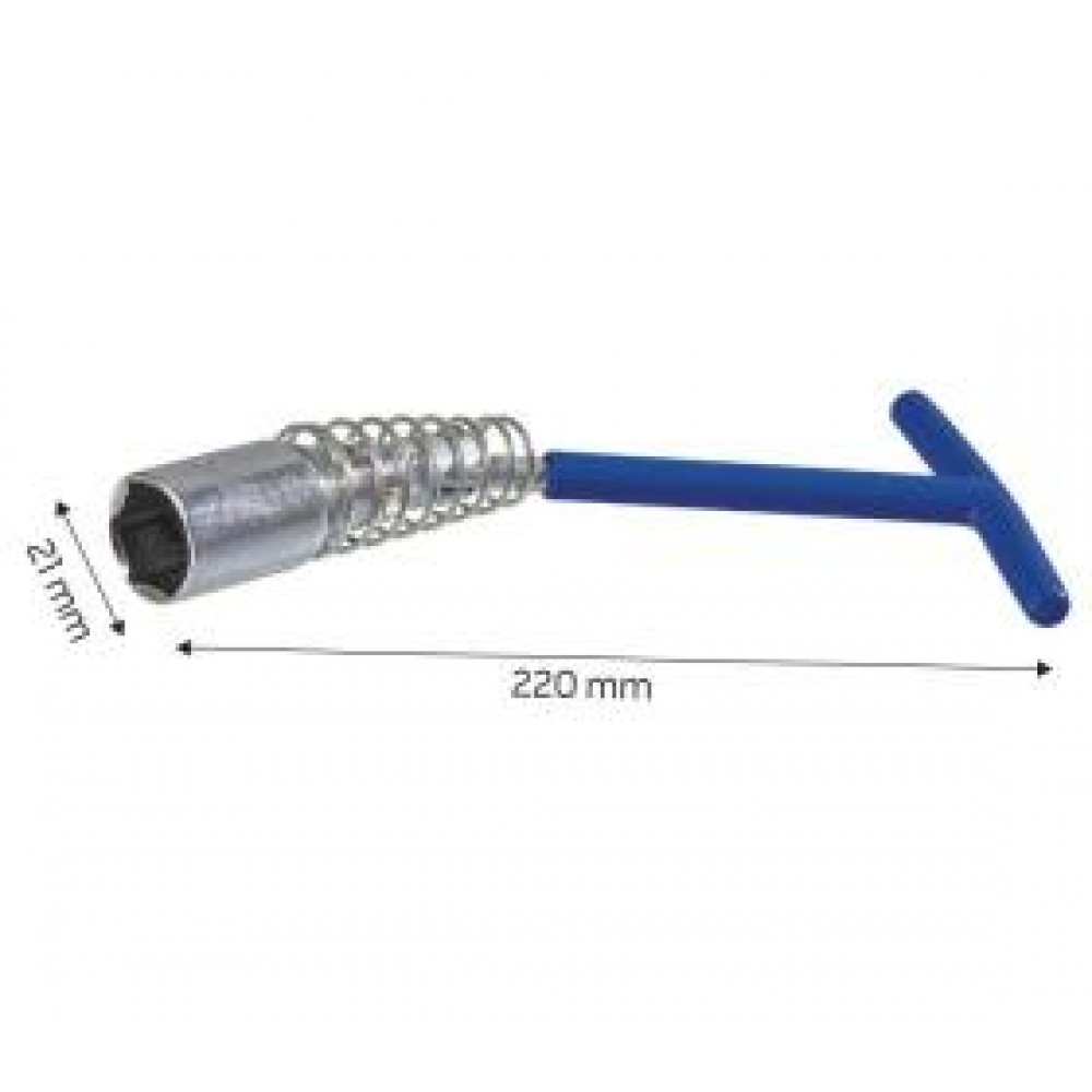 Ключ свічковий 21 mm довгий з карданом