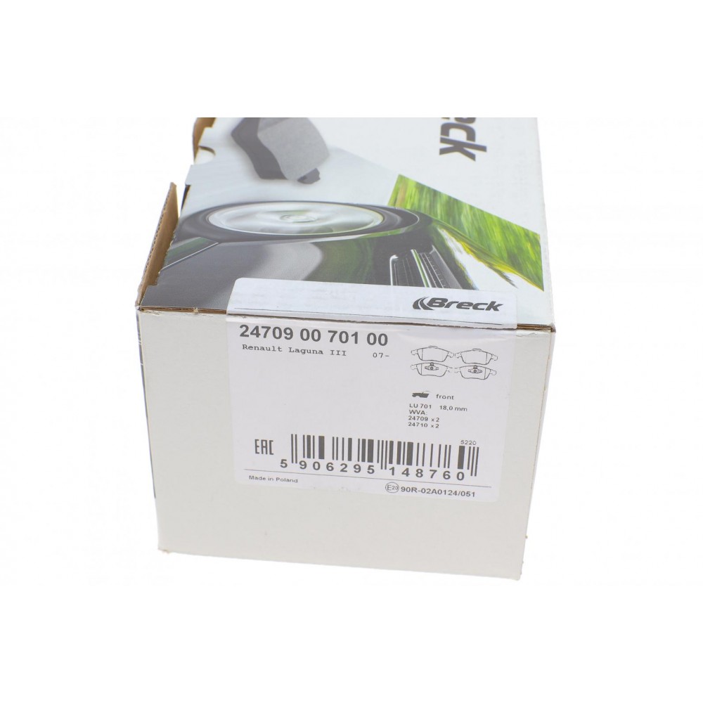 Колодки гальмівні (передні) Renault Megane III/Laguna III 1.5dCi/2.0dCi 07- (Ate - Teves)