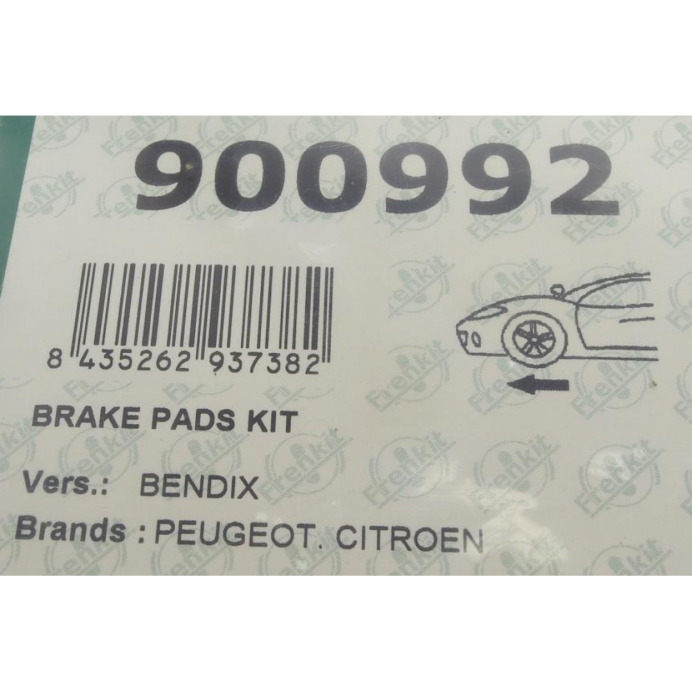 Планка супорта (переднього) прижимна (к-кт) Citroen Saxo 96-04/Peugeot 205/305/405 79-98 (Bendix)
