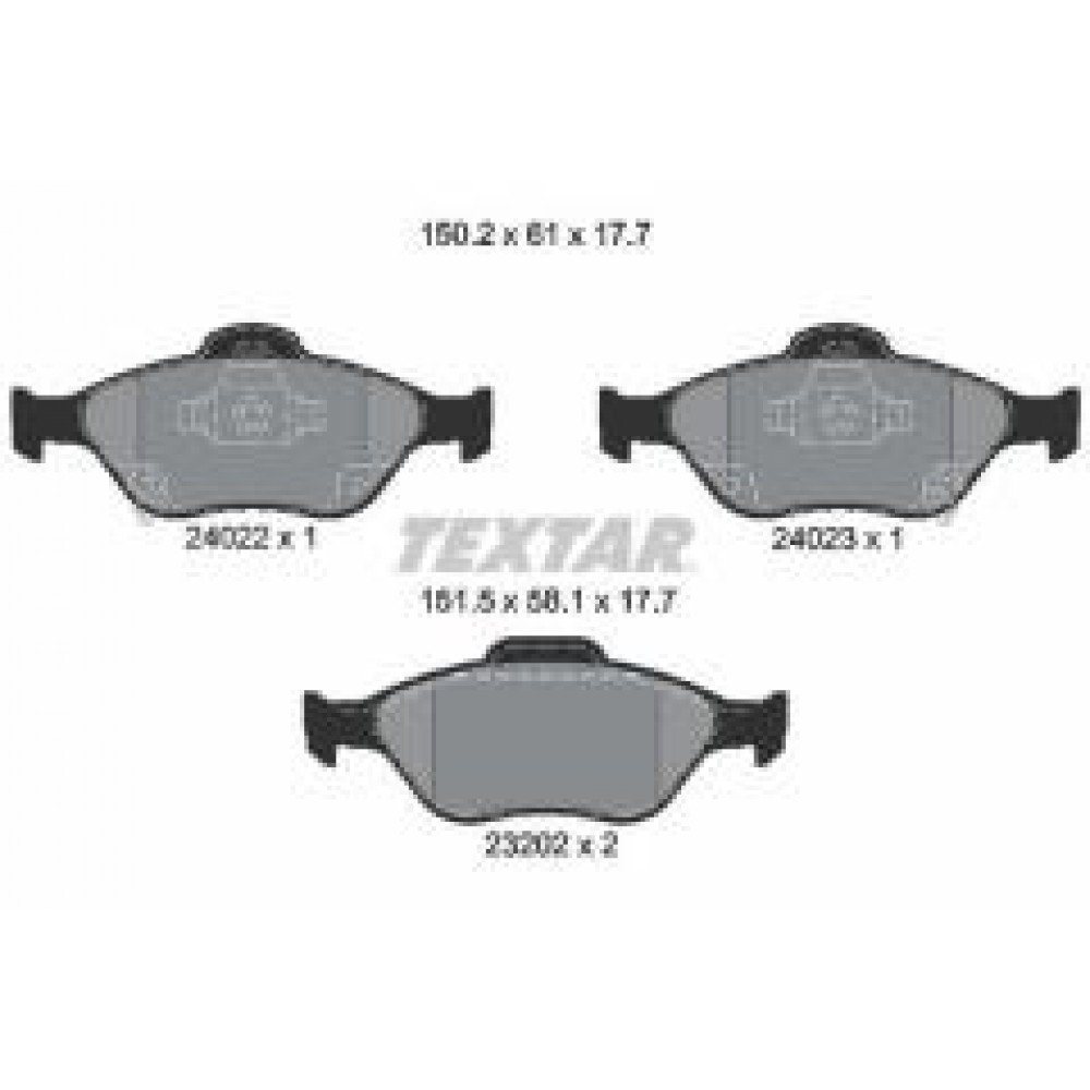 Колодки гальмівні (передні) Toyota Yaris 1.0-1.4 05- (Teves)