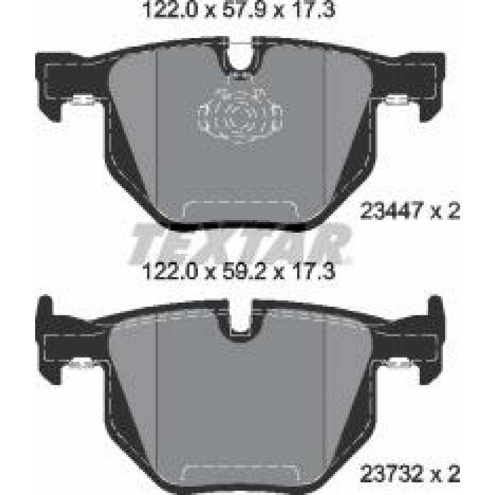Колодки гальмівні (задні) BMW X5/X6 07- (Teves) Q+