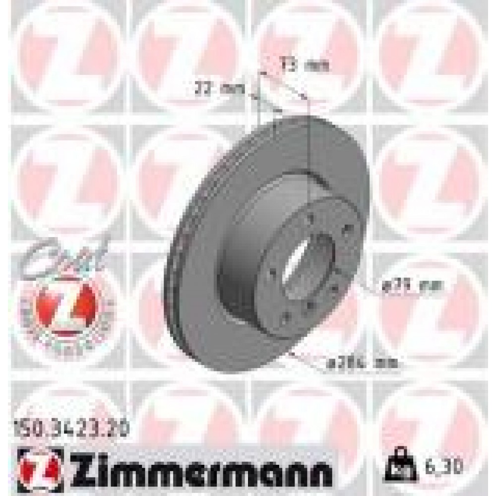 Диск гальмівний (передній) BMW 1 (E81/E87/F20/F21) 04-11 (284x22) (з покриттям) (вент.)