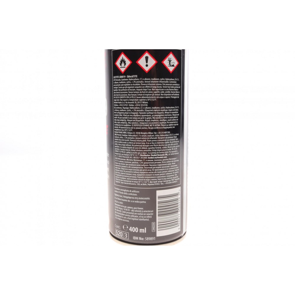 LOCTITE LB 8019 400ML Змазка, раскислитель ржавчини, жидкий ключ, (утримання розчинників 89%)