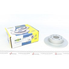 Диск гальмівний (задній) Audi A3/Seat Leon/Skoda Octavia/VW Golf 04- (256x10) (з покриттям) (повний)
