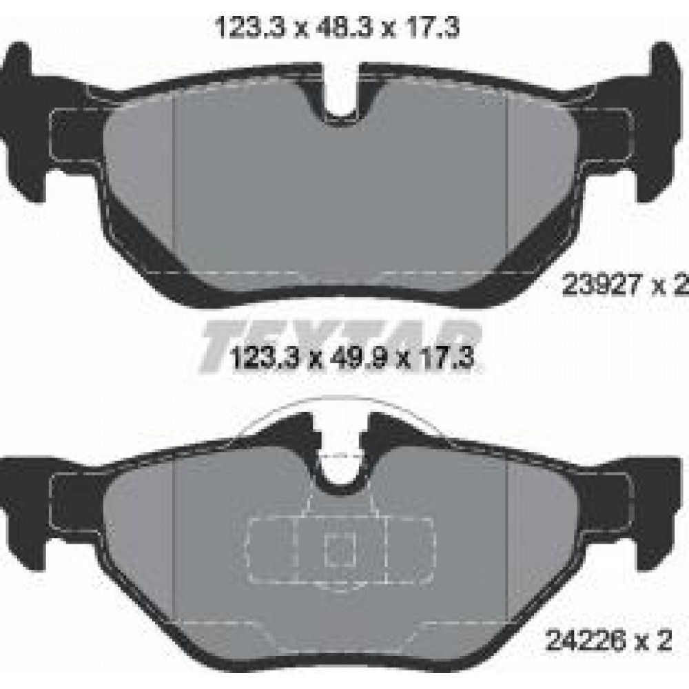 Колодки гальмівні (задні) BMW 1(E81/82/87)/3 (E90-E93)/X1 (E84) 03-13 (Teves) Q+