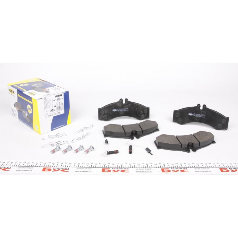 Колодки гальмівні (передні/задні) MB Sprinter (901-905) 208-616 95-/VW LT 96-06 (+датчики)