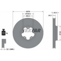 Диск гальмівний (передній) Ford Transit 00- (FWD) (276x24.3) PRO