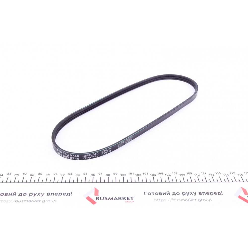 Ремінь генератора Peugeot 206 2.0 99-07/ Renault Clio/Kangoo 1.2 98- (3PK740)
