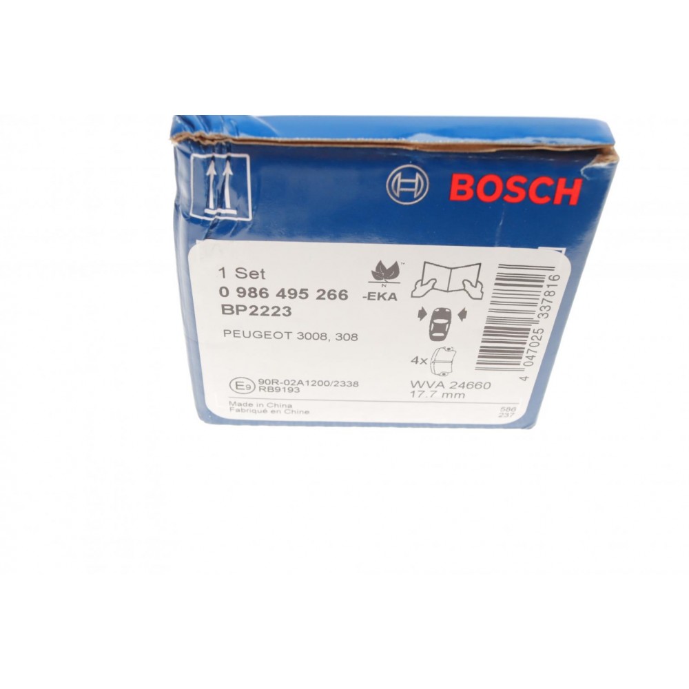 Колодки гальмівні (передні) Peugeot 308/CC/SW/3008 07- (Bosch)