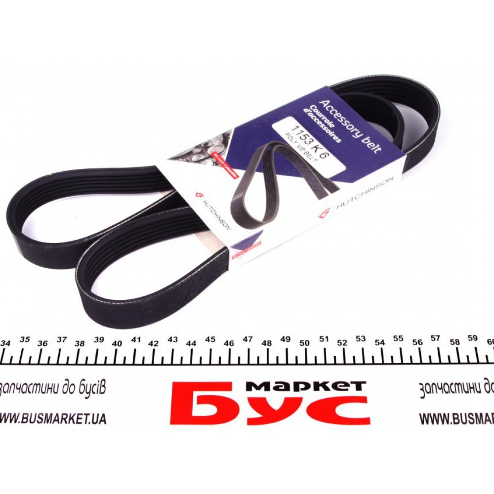 Ремінь генератора Fiat Ducato/Citroen Jumper 1.9D/TD 94-/Renault Trafic 2.5dCI 03- (6PK1153)