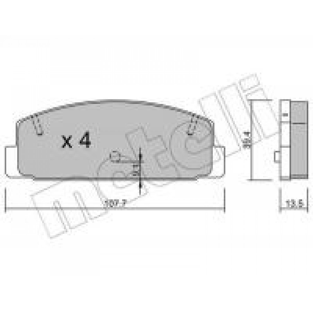 Колодки гальмівні (задні) Mazda 6 02-13/Mazda 323 91-04/626 III/V/RX-7 84-02