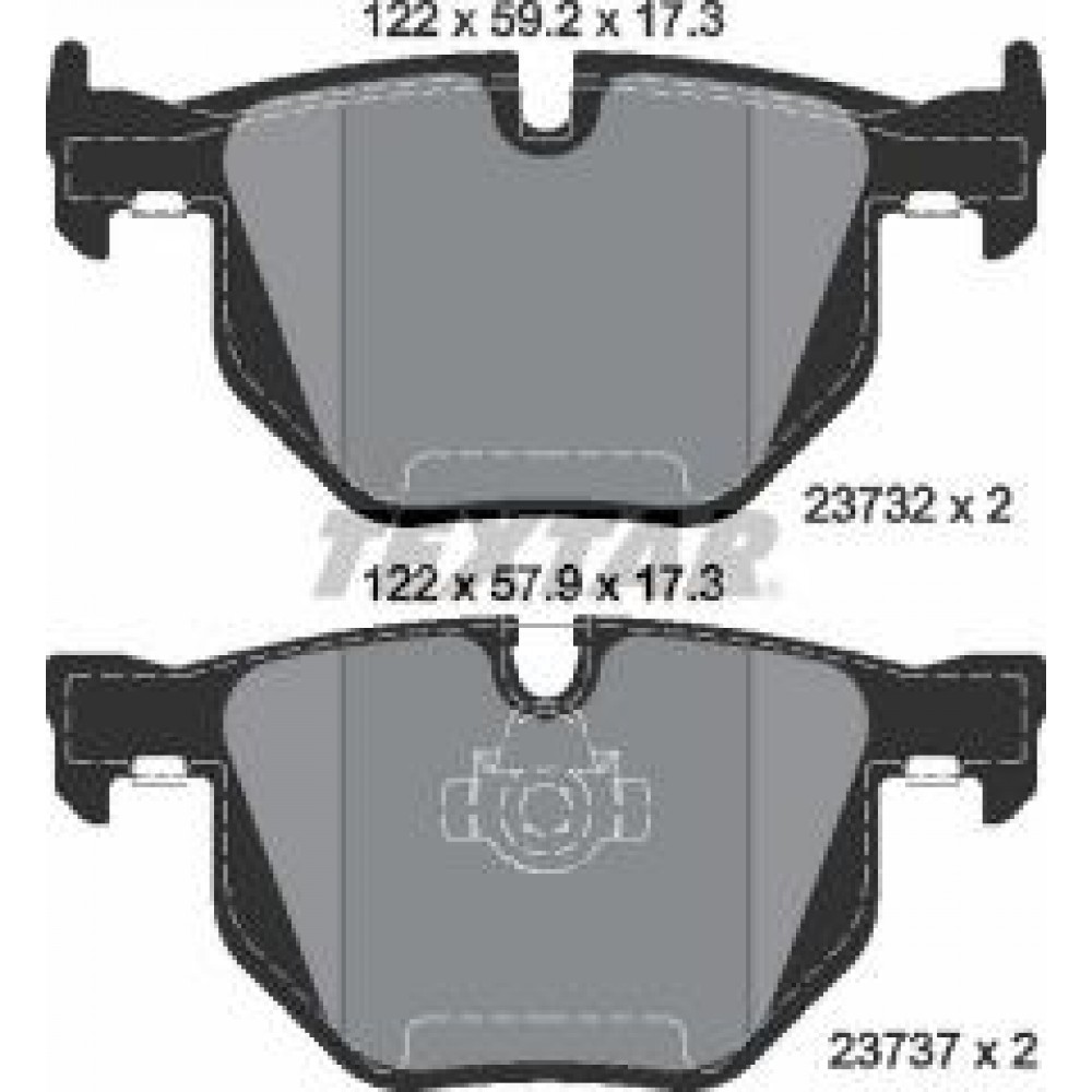 Колодки гальмівні (задні) BMW 5 (E60/E61)/6 (E63/E64) 03-10 (Teves) Q+