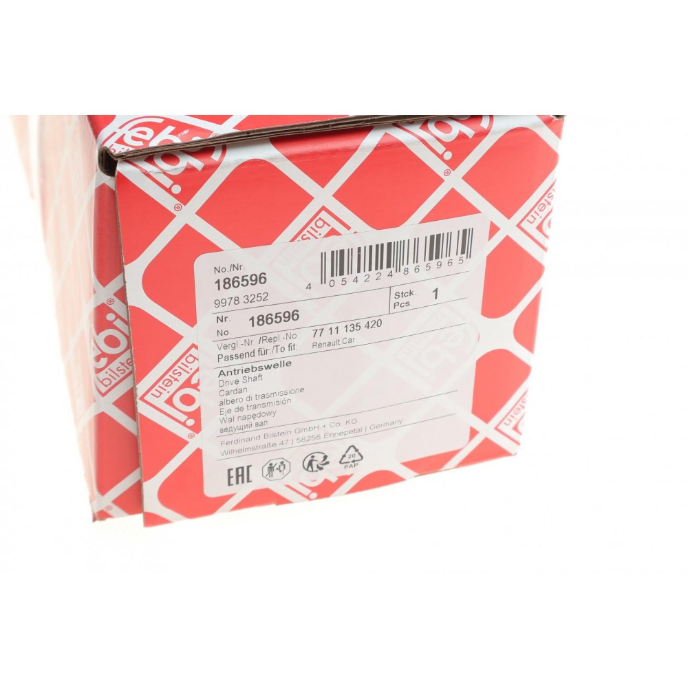 Піввісь Renault Megane 1.6-2.0/1.5-1.9 dCi (L) (25x39x642) (-ABS)