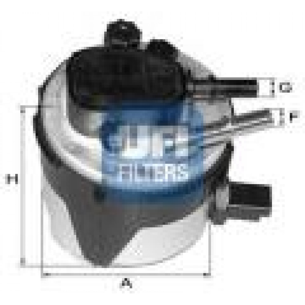 Корпус фільтра паливного Ford Fiesta 1.6TDCI 08-/Focus 1.6TDCI 03-/Mazda 3 1.6 MZR CD 08-13