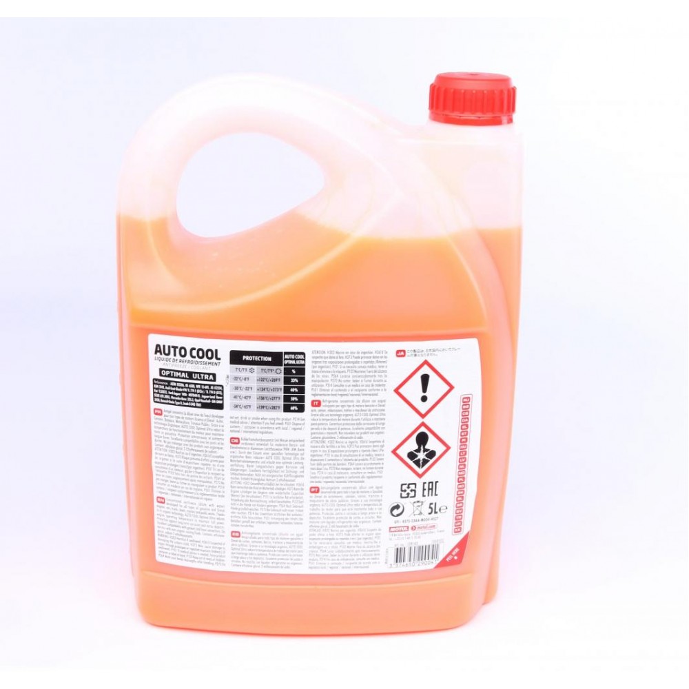 Антифриз (оранжевий) G12 Plus (5L) Auto Cool Optimal Ultra (1:1= -41°C)/(109143)