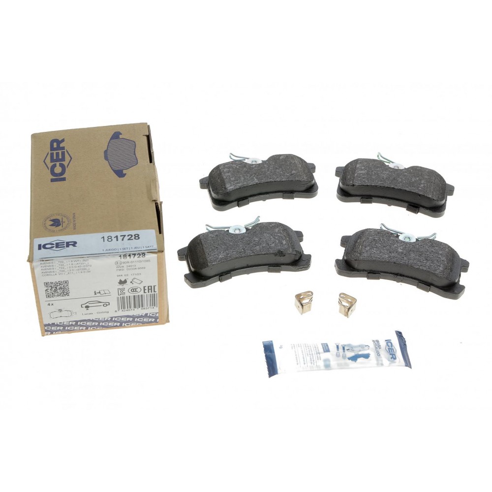Колодки гальмівні (задні) Toyota Avensis/ Corolla 97-03