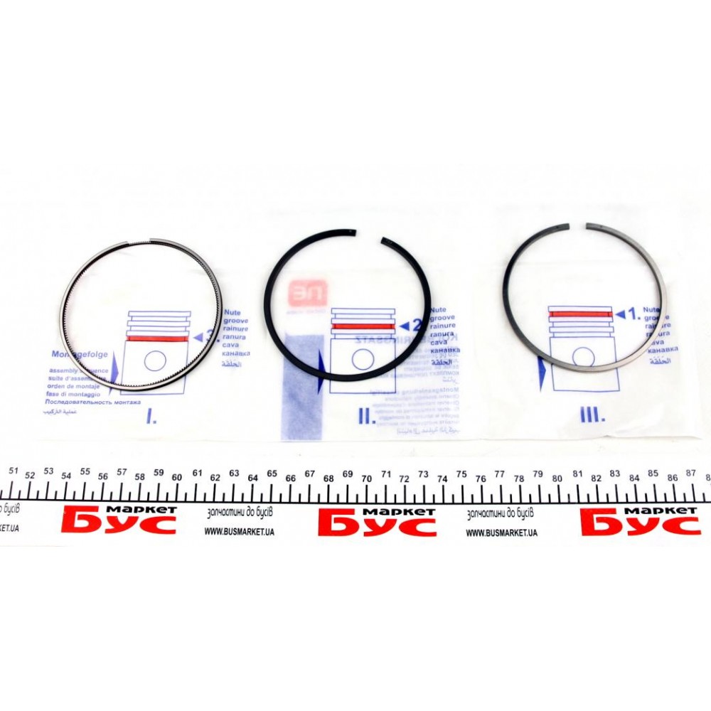 Кільця поршневі MB Sprinter 2.2/2.7CDI (88.00mm/STD) (2.5-2-3) = 8912740000