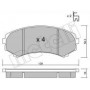 Колодки гальмівні (передні) Mitsubishi Grandis 04-11/Pajero II-IV 90-/Mazda E2000/2200 88-03