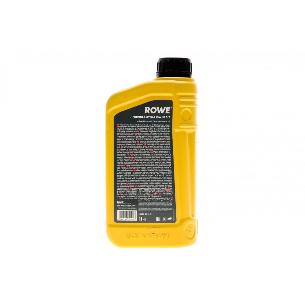 Олива 15W50 S-Z HIGHTEC FORMULA GT 4T (1L) (API SN/SM/SL/SJ/SH/SG - JASO MA2)