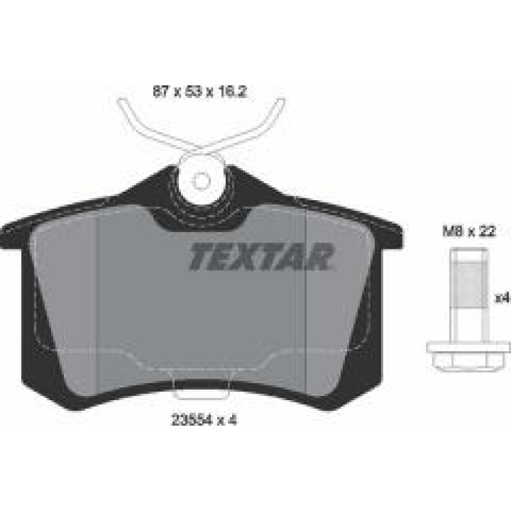 Колодки гальмівні (задні) Citroen C3/C4 09-/Renault Scenic/Megane 99- (87x53x16.2) (Lucas)