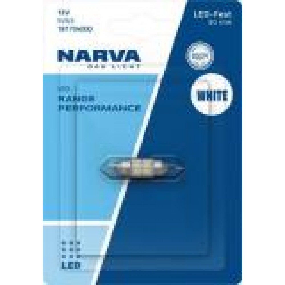 Автолампа 12V 0,8W SV8.5 (9.8x30mm) Festoon (blister/1шт) (6000K)