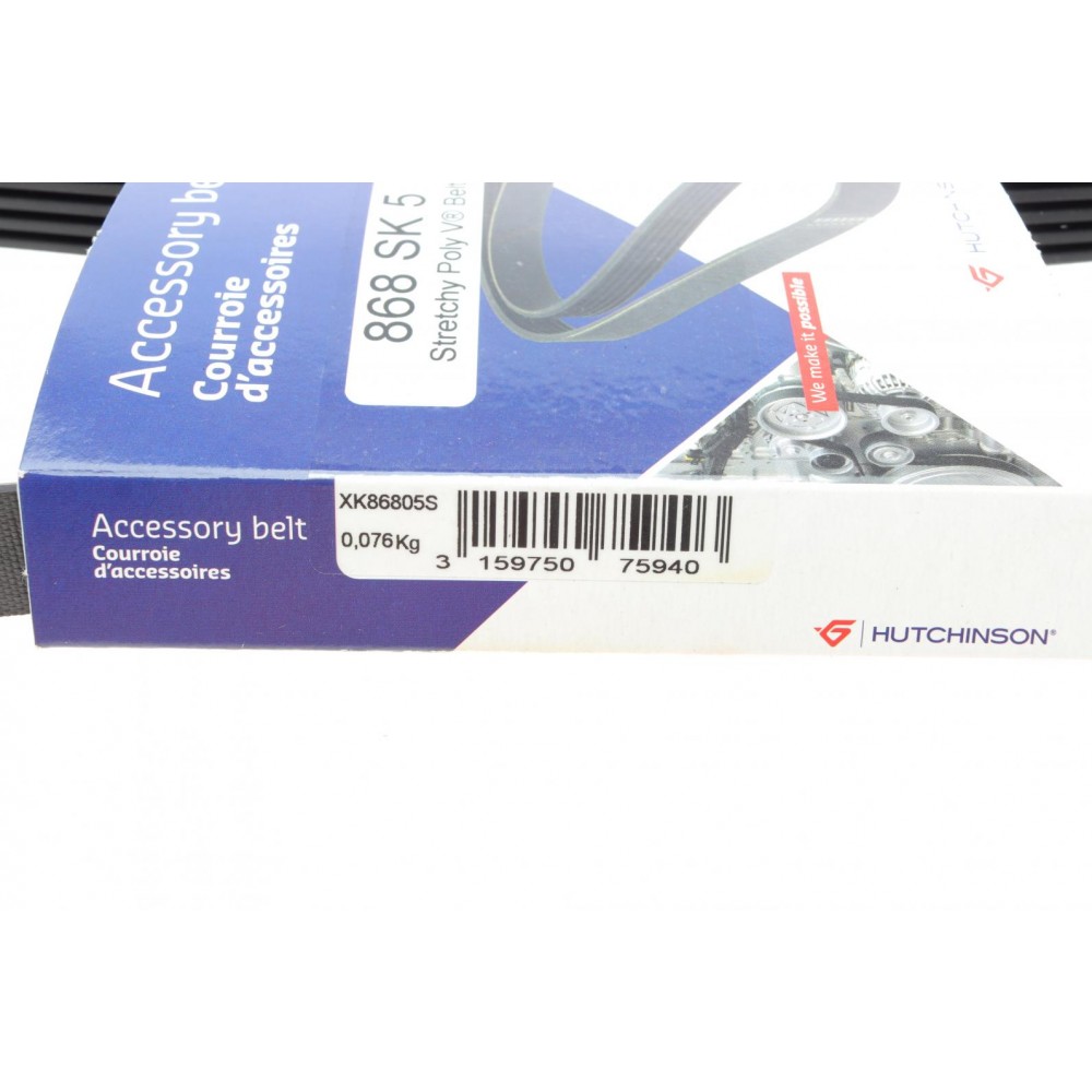 Ремінь генератора Ford Focus 1.4/1.6 Ti 03- (5PK868)